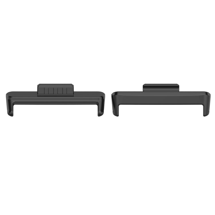 For Huawei Watch Fit3 20mm 1 Pair Zinc Alloy Metal Watch Band Connector(Black) - Other Accessories by PMC Jewellery | Online Shopping South Africa | PMC Jewellery | Buy Now Pay Later Mobicred