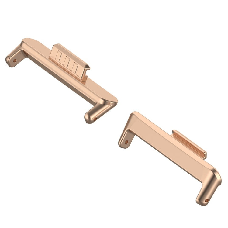 For Huawei Watch Fit3 20mm 1 Pair Zinc Alloy Metal Watch Band Connector(Rose Gold)