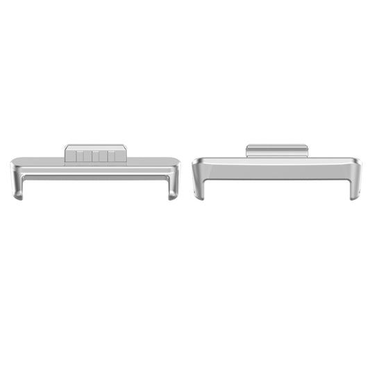 For Huawei Watch Fit3 20mm 1 Pair Zinc Alloy Metal Watch Band Connector(Silver) - free shipping - PMC Jewellery - Order now!