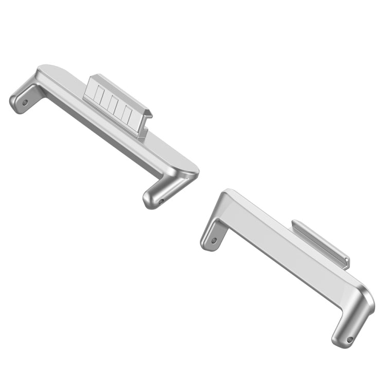 For Huawei Watch Fit3 20mm 1 Pair Zinc Alloy Metal Watch Band Connector(Silver) - free shipping - PMC Jewellery - Order now!