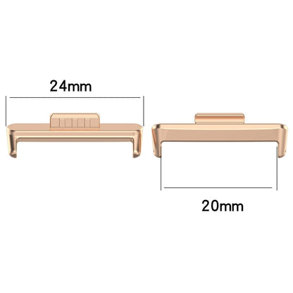 For Huawei Watch Fit3 20mm 1 Pair Zinc Alloy Metal Watch Band Connector(Silver) - free shipping - PMC Jewellery - Order now!