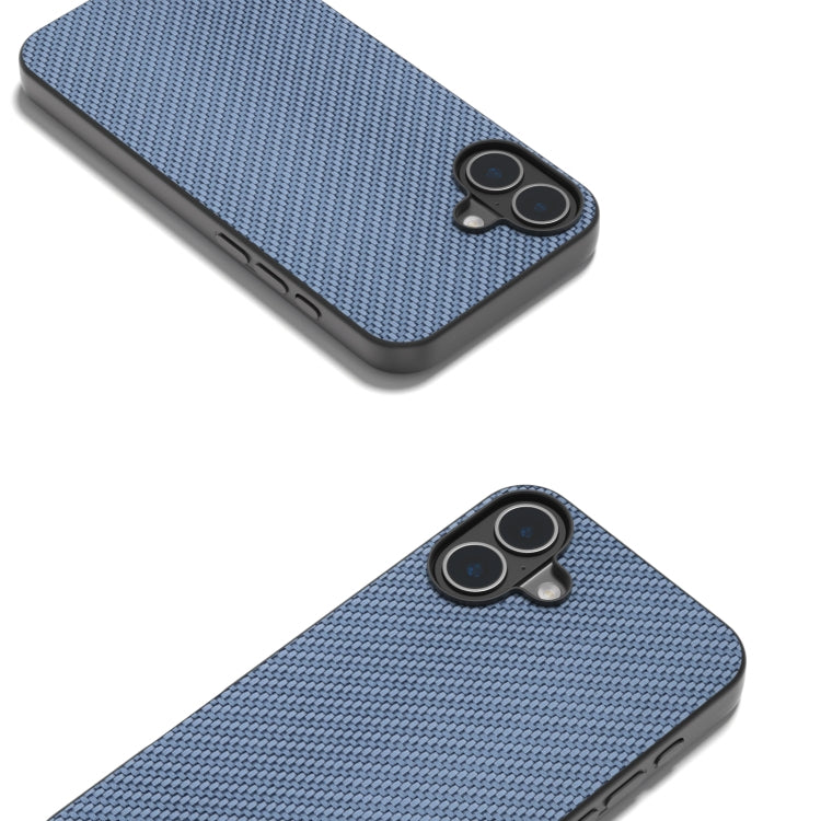 For iPhone 16 Carbon Fiber Texture Protective Phone Case(Light Blue) - iPhone 16 Cases by PMC TechLife | Online Shopping South Africa | PMC TechLife | Buy Now Pay Later Mobicred