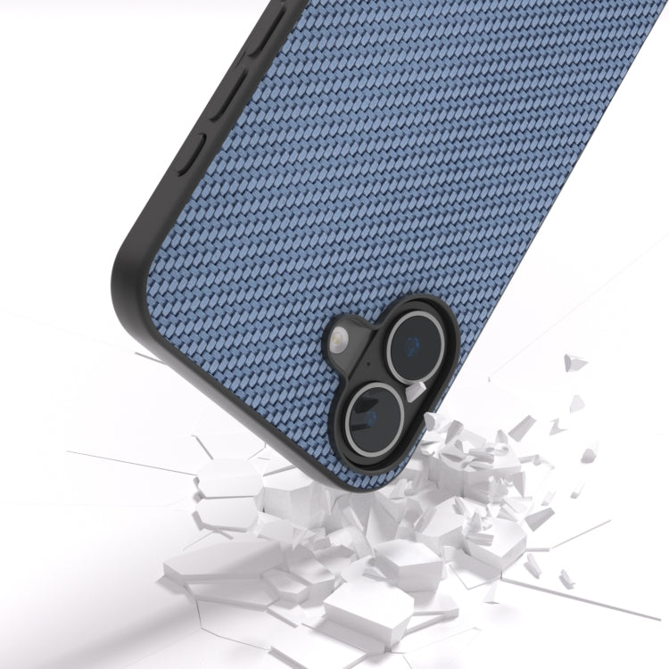 For iPhone 16 Carbon Fiber Texture Protective Phone Case(Light Blue) - iPhone 16 Cases by PMC TechLife | Online Shopping South Africa | PMC TechLife | Buy Now Pay Later Mobicred