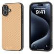 For iPhone 16 Plus Carbon Fiber Texture Protective Phone Case(Gold) - iPhone 16 Plus Cases by PMC TechLife | Online Shopping South Africa | PMC TechLife | Buy Now Pay Later Mobicred