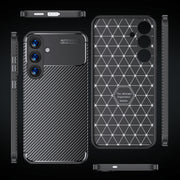 For Samsung Galaxy S25+ 5G Carbon Fiber Texture Shockproof TPU Phone Case(Black)