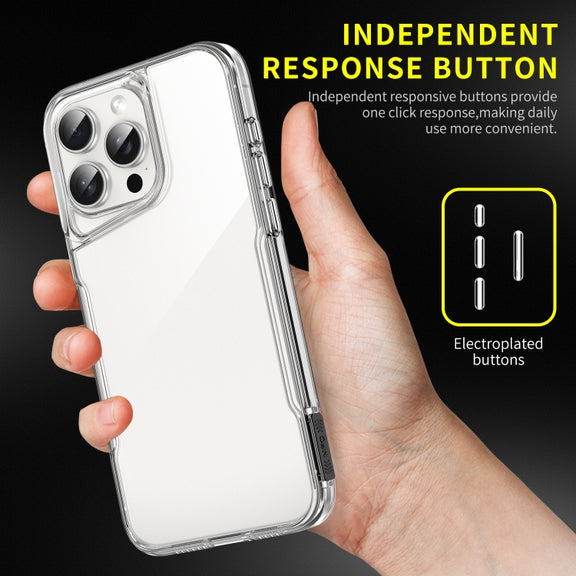 For iPhone 16 Pro Acrylic + TPU Transparent Full Coverage Phone Case