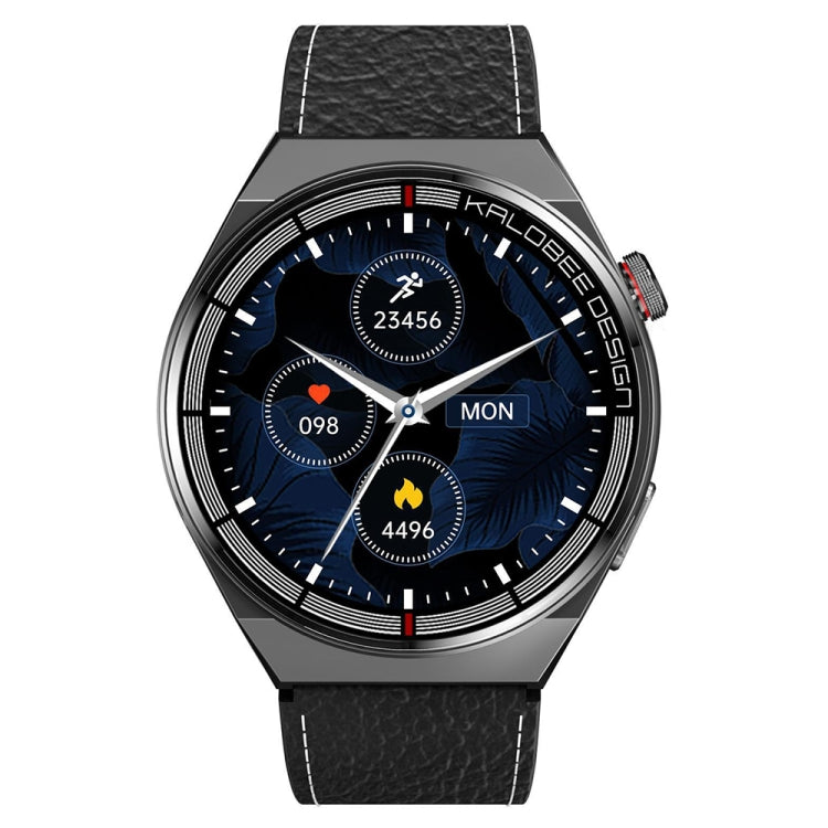 1.3 inch Leather Band IP68 Waterproof Smart Watch Support Bluetooth Call(Black) - Smart Watches by PMC TechLife | Online Shopping South Africa | PMC TechLife | Buy Now Pay Later Mobicred