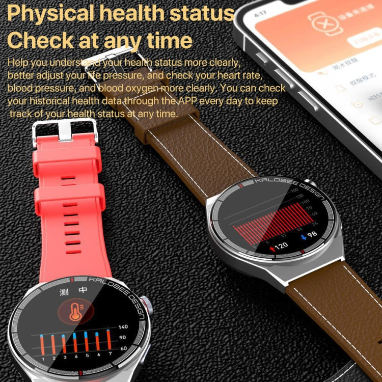 1.3 inch Leather Band IP68 Waterproof Smart Watch Support Bluetooth Call(Black) - Smart Watches by PMC TechLife | Online Shopping South Africa | PMC TechLife | Buy Now Pay Later Mobicred