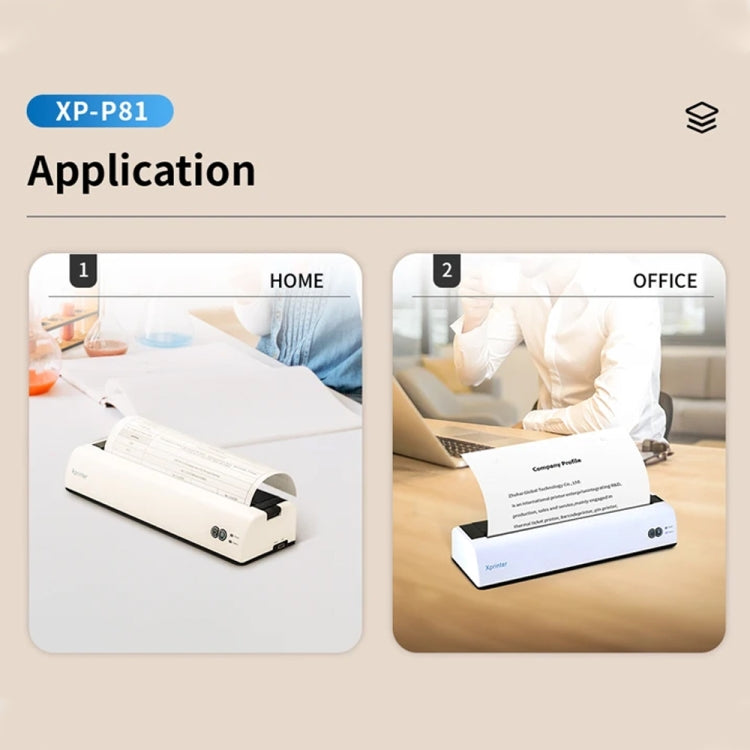 Xprinter P81 USB Interface + Portable Bluetooth Thermal Printer(AU Plug) - free shipping - PMC Jewellery - Order now!