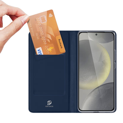 For Samsung Galaxy S24 FE 5G DUX DUCIS Skin Pro Series Flip Leather Phone Case(Blue) - Galaxy S24 FE 5G Cases by DUX DUCIS | Online Shopping South Africa | PMC Jewellery | Buy Now Pay Later Mobicred