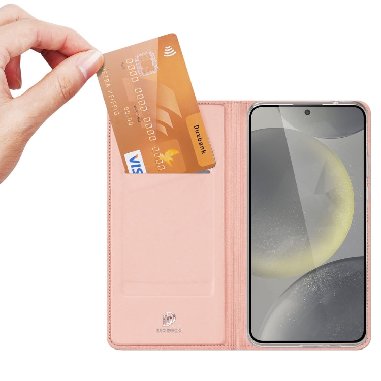 For Samsung Galaxy S24 FE 5G DUX DUCIS Skin Pro Series Flip Leather Phone Case(Pink) - Galaxy S24 FE 5G Cases by DUX DUCIS | Online Shopping South Africa | PMC Jewellery | Buy Now Pay Later Mobicred