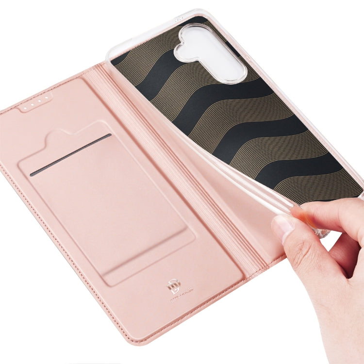 For Samsung Galaxy S24 FE 5G DUX DUCIS Skin Pro Series Flip Leather Phone Case(Pink) - Galaxy S24 FE 5G Cases by DUX DUCIS | Online Shopping South Africa | PMC Jewellery | Buy Now Pay Later Mobicred