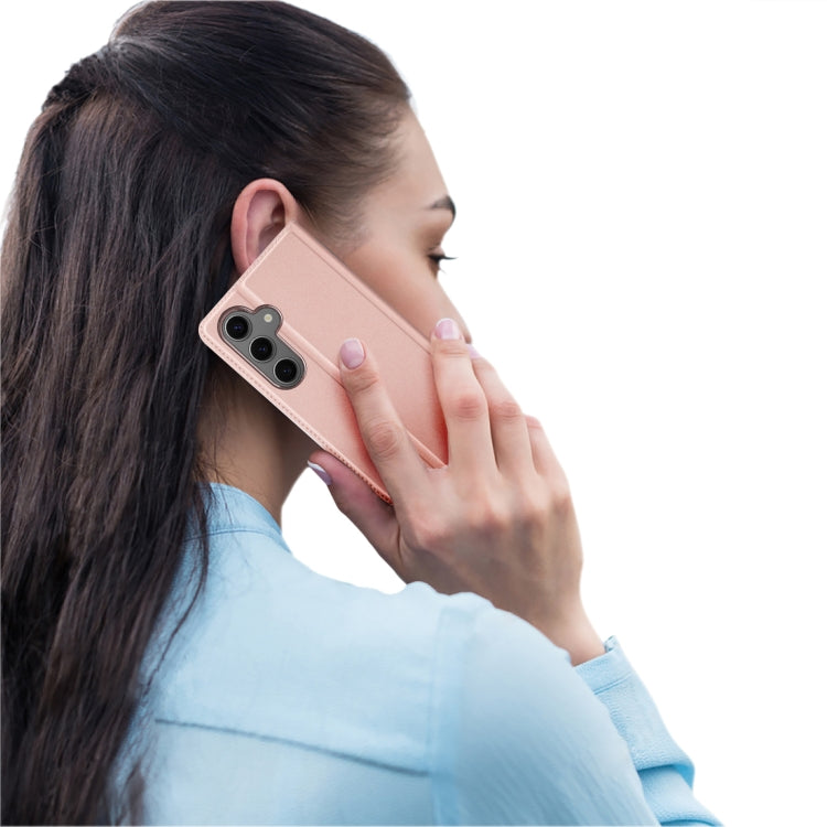 For Samsung Galaxy S24 FE 5G DUX DUCIS Skin Pro Series Flip Leather Phone Case(Pink) - Galaxy S24 FE 5G Cases by DUX DUCIS | Online Shopping South Africa | PMC Jewellery | Buy Now Pay Later Mobicred