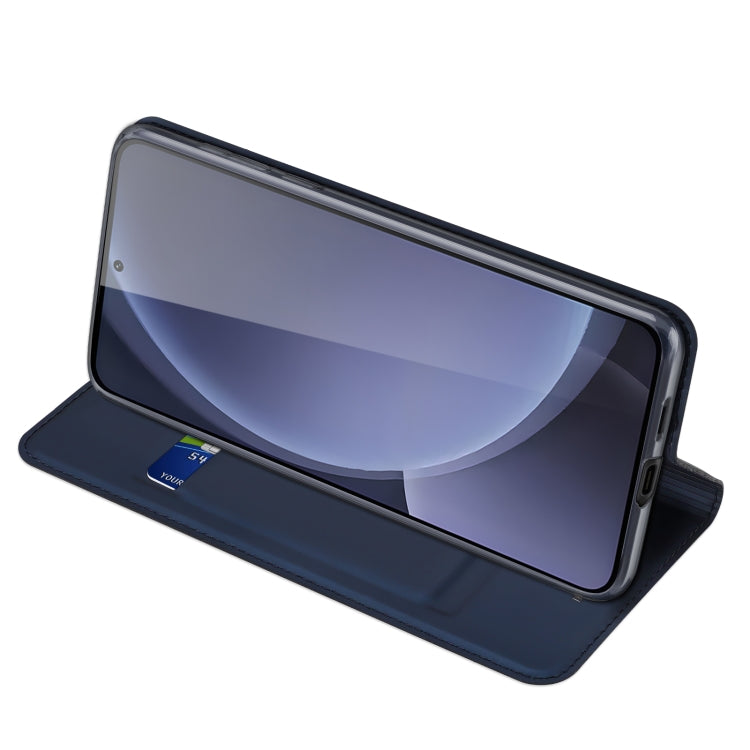 For Samsung Galaxy S25 5G DUX DUCIS Skin Pro Series Flip Leather Phone Case(Blue) - Galaxy S25 5G Cases by DUX DUCIS | Online Shopping South Africa | PMC Jewellery | Buy Now Pay Later Mobicred