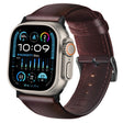 For Apple Watch Ultra 49mm Oil Wax Genuine Leather Watch Band(Red Brown) - Watch Bands by PMC TechLife | Online Shopping South Africa | PMC TechLife | Buy Now Pay Later Mobicred