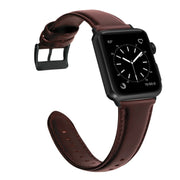 For Apple Watch Ultra 49mm Oil Wax Genuine Leather Watch Band(Red Brown)