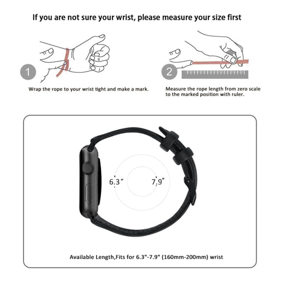 For Apple Watch Series 4 40mm Oil Wax Genuine Leather Watch Band(Black)