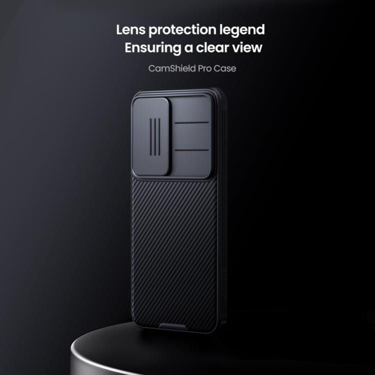 For Samsung Galaxy S25+ 5G NILLKIN Black Mirror Pro Series Camshield PC Phone Case(Blue) - Galaxy S25+ 5G Cases by NILLKIN | Online Shopping South Africa | PMC Jewellery | Buy Now Pay Later Mobicred