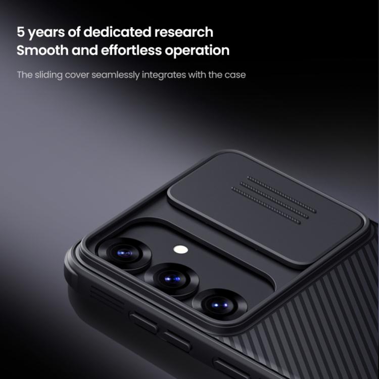 For Samsung Galaxy S25+ 5G NILLKIN Black Mirror Pro Series Camshield PC Phone Case(Blue) - Galaxy S25+ 5G Cases by NILLKIN | Online Shopping South Africa | PMC Jewellery | Buy Now Pay Later Mobicred