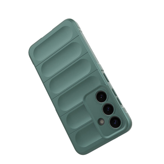 For Samsung Galaxy S25 5G Magic Shield TPU + Flannel Phone Case(White)