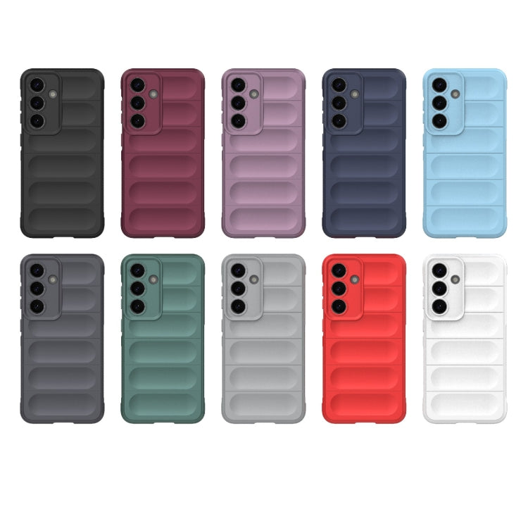 For Samsung Galaxy S25 5G Magic Shield TPU + Flannel Phone Case(White)