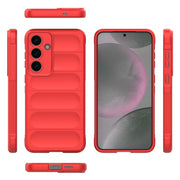 For Samsung Galaxy S25+ 5G Magic Shield TPU + Flannel Phone Case(Red)
