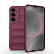 For Samsung Galaxy S25+ 5G Magic Shield TPU + Flannel Phone Case(Wine Red)