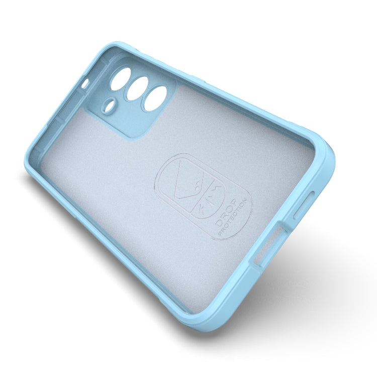 For Samsung Galaxy S25+ 5G Magic Shield TPU + Flannel Phone Case(White)