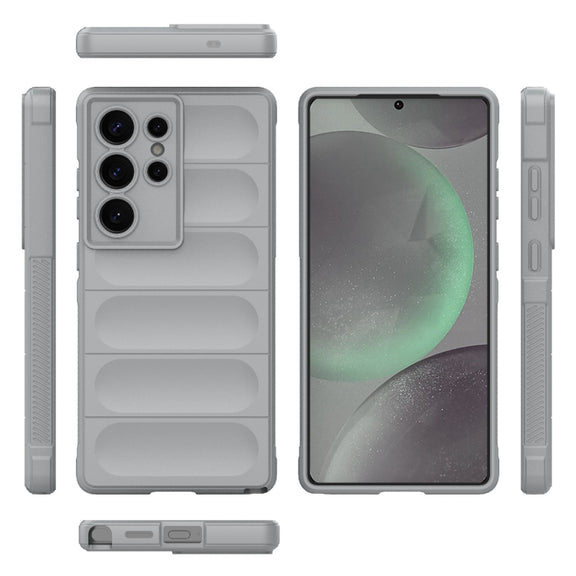 For Samsung Galaxy S25 Ultra 5G Magic Shield TPU + Flannel Phone Case(Grey)