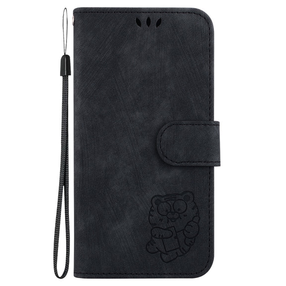 For Redmi K70 / K70 Pro Little Tiger Embossed Leather Phone Case(Black)
