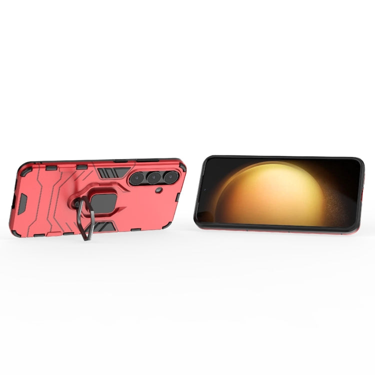 For Samsung Galaxy S25 5G PC + TPU Shockproof Protective Phone Case with Magnetic Ring Holder(Red) - Galaxy S25 5G Cases by PMC Jewellery | Online Shopping South Africa | PMC Jewellery | Buy Now Pay Later Mobicred