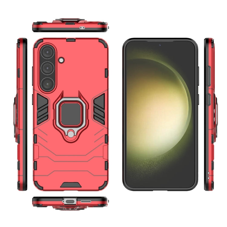 For Samsung Galaxy S25+ 5G PC + TPU Shockproof Protective Phone Case with Magnetic Ring Holder(Red) - Galaxy S25+ 5G Cases by PMC TechLife | Online Shopping South Africa | PMC TechLife | Buy Now Pay Later Mobicred