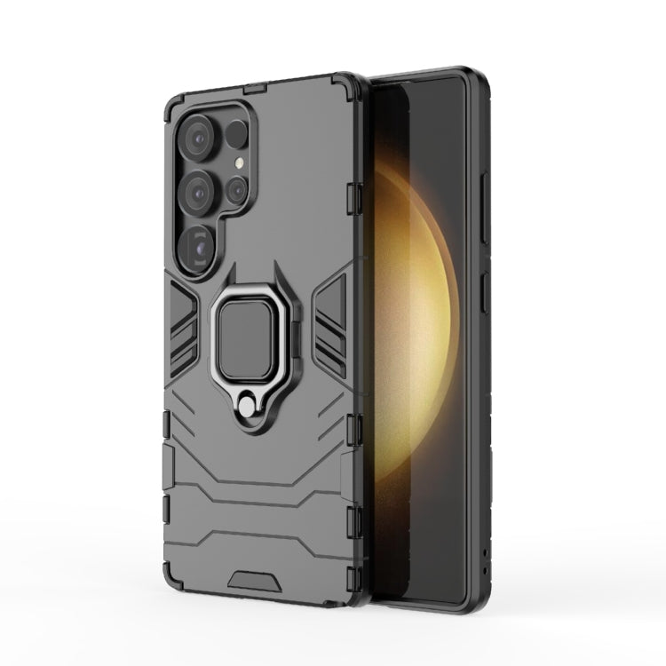 For Samsung Galaxy S25 Ultra 5G PC + TPU Shockproof Protective Phone Case with Magnetic Ring Holder(Black) - Galaxy S25 Ultra 5G Cases by PMC TechLife | Online Shopping South Africa | PMC TechLife | Buy Now Pay Later Mobicred