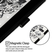 For Honor Magic6 Pro Global 3D Painting Horizontal Flip Leather Phone Case(Skull)