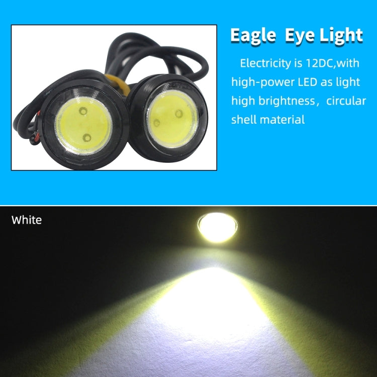 10pcs 23mm 1.5W DC12V Motorcycle Eagle Eye Light Double Lens Strobe Light(White Light) - Eagle Eye Lights by PMC TechLife | Online Shopping South Africa | PMC TechLife | Buy Now Pay Later Mobicred