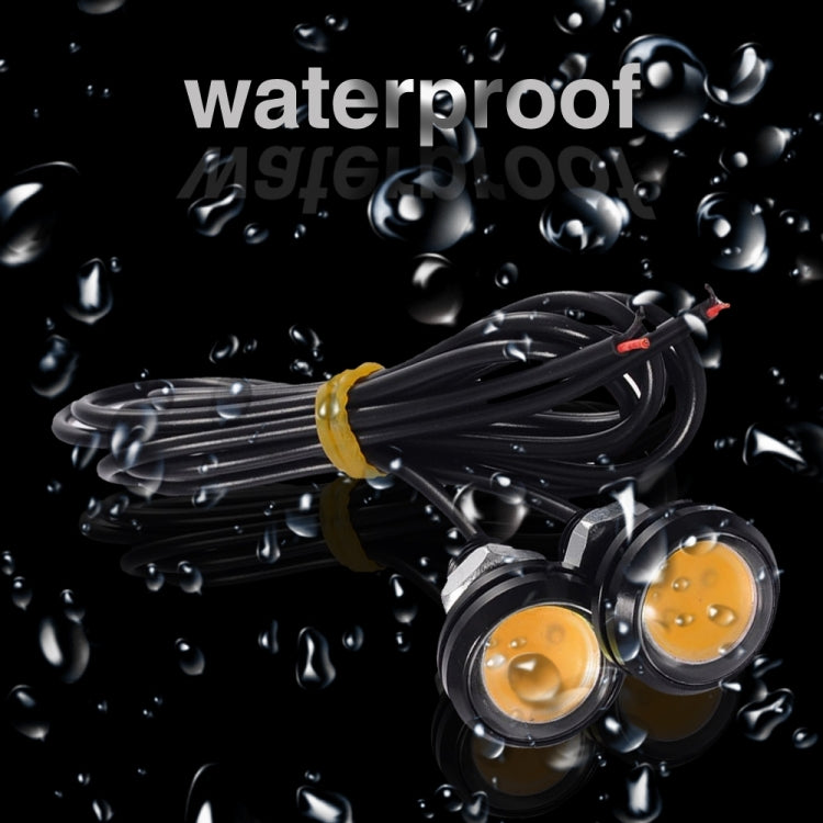 10pcs 23mm 1.5W DC12V Motorcycle Eagle Eye Light Double Lens Strobe Light(Yellow Light) - Eagle Eye Lights by PMC TechLife | Online Shopping South Africa | PMC TechLife | Buy Now Pay Later Mobicred