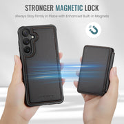 For Samsung Galaxy S24+ 5G JEEHOOD J05 Business Magnetic Style RFID Leather Phone Case(Black)