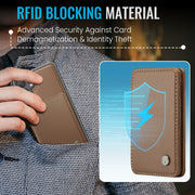 For Samsung Galaxy S24+ 5G JEEHOOD J05 Business Magnetic Style RFID Leather Phone Case(Brown)