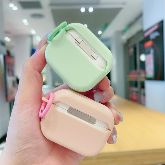 For AirPods Pro 2 Fresh 3D Text Skin Feel Earbuds Box PC Case(Blue)