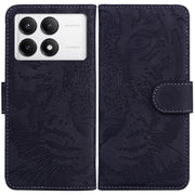 For Redmi K70 / K70 Pro Tiger Embossing Pattern Flip Leather Phone Case(Black)