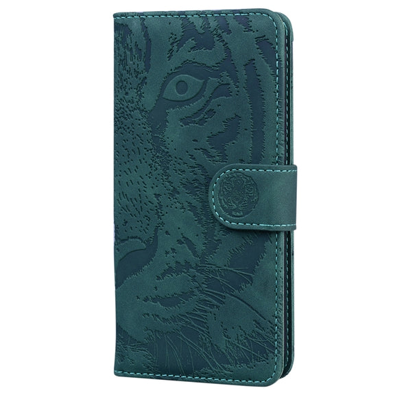For Redmi K70 / K70 Pro Tiger Embossing Pattern Flip Leather Phone Case(Green)