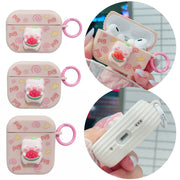 For AirPods 3 Fresh 3D Piglet Pattern Earbuds Box PC Case