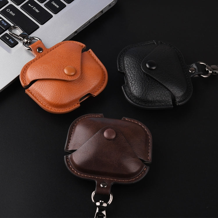 For Redmi Buds 5 / 6S Business Leather Earphone Protective Case with Hook(Green)