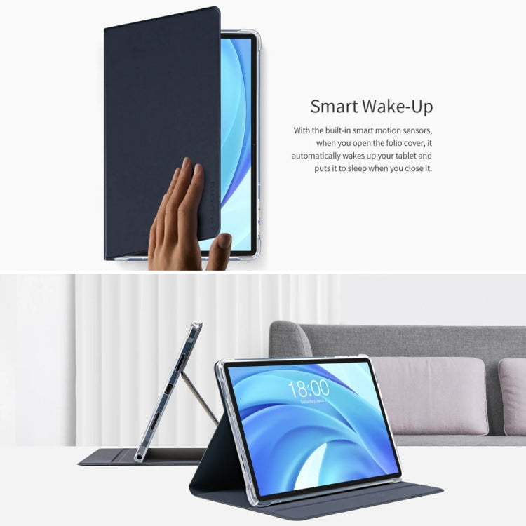 For Teclast T50 HD / T50 Max Anti-slip Texture Smart Tablet Leather Folio Case(Dark Blue) - Teclast by TECLAST | Online Shopping South Africa | PMC Jewellery | Buy Now Pay Later Mobicred