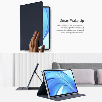 For Teclast T50 HD / T50 Max Anti-slip Texture Smart Tablet Leather Folio Case(Dark Blue) - Teclast by TECLAST | Online Shopping South Africa | PMC Jewellery | Buy Now Pay Later Mobicred