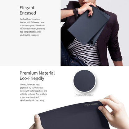 For Teclast T65 Max Anti-slip Texture Smart Tablet Leather Folio Case(Dark Blue) - Teclast by TECLAST | Online Shopping South Africa | PMC Jewellery | Buy Now Pay Later Mobicred