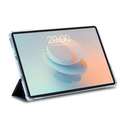 For Teclast P50AI  Anti-slip Texture Smart Tablet Leather Folio Case(Dark Blue)