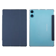 For Teclast P50AI  Anti-slip Texture Smart Tablet Leather Folio Case(Dark Blue)
