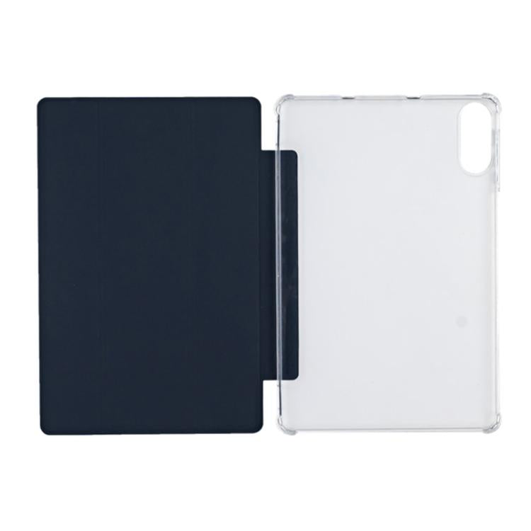 For Teclast P50AI  Anti-slip Texture Smart Tablet Leather Folio Case(Dark Blue)