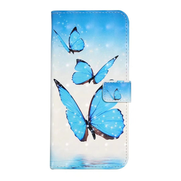 For Samsung Galaxy S25 5G Oil Embossed 3D Drawing Leather Phone Case(3 Butterflies)